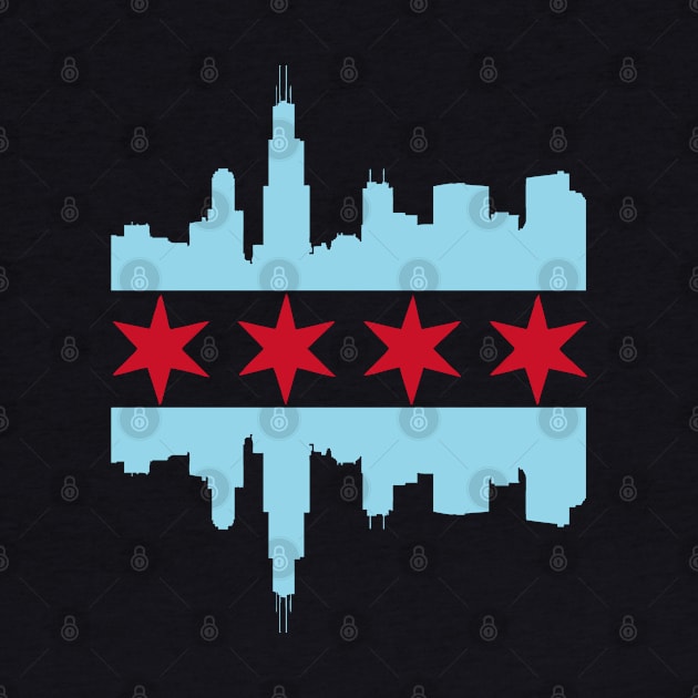 Chicago Skyline Flag by BeeFest